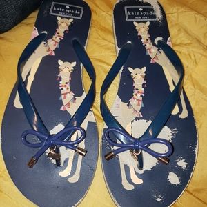 Kate spade blue flip flops